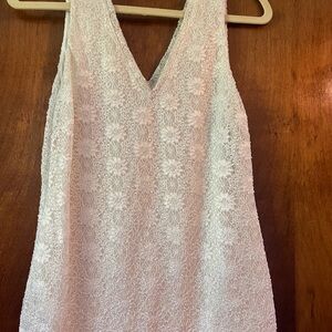 Elegant White Lace Sleeveless Top